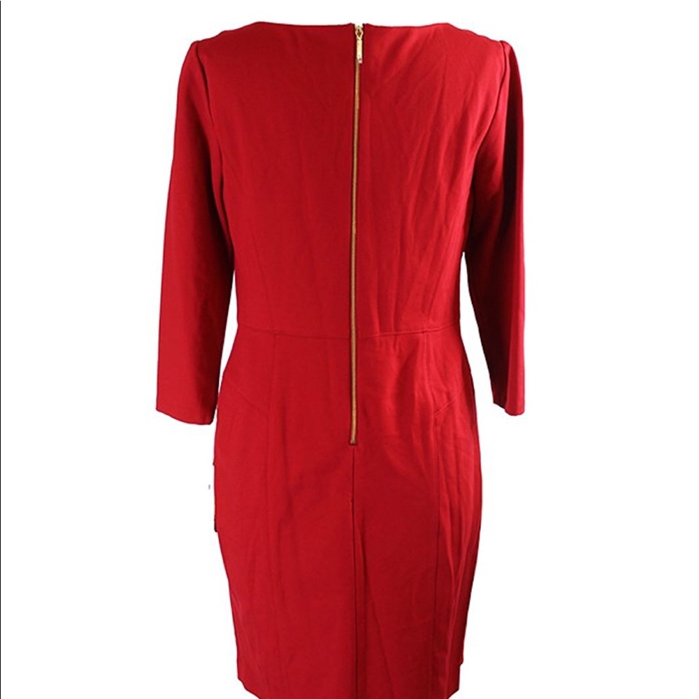 Lauren Ralph Lauren Red Sheath Dress Size 10 NWT - Picture 3 of 4